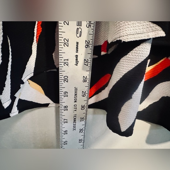 NEW Marks & Spencer Jacquard Blouse Double Breasted Black Print SZ 16/XL - Picture 11 of 16